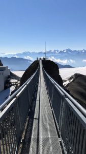 Zwitserland hangbrug bergtoppen